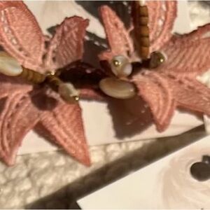 Elegant Pink Floral Earrings